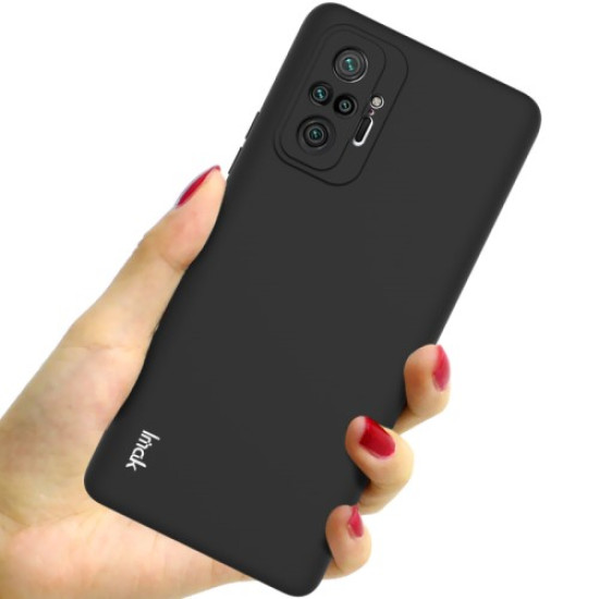 IMAK UC-2 Series Color Skin Flexible Soft TPU Phone Cover Case for Xiaomi Redmi Note 10 Pro Max / Redmi Note 10 Pro - Black XIAOMI Cases Mobile