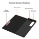 GKK Magnetic Auto-absorbed PU Leather Wallet Case Stand Flip Cover for Samsung Galaxy Z Fold3 5G - Black Samsung Cases Mobile