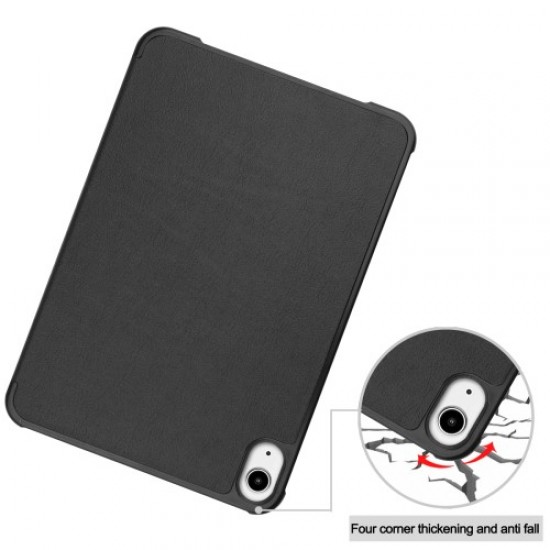 Tri-fold Stand PU Leather Smart Tablet Protective Cover Case for iPad mini 6 (2021) - Black Apple Cases Tablet