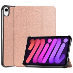 Tri-fold Stand PU Leather Smart Tablet Protective Cover Case for iPad mini 6 (2021) - Rose Gold Tri-fold Stand PU Leather Smart Tablet Protective Cover Case for iPad mini 6 (2021) - Rose Gold