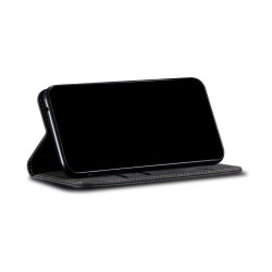 Jeans Cloth Texture Full Protection Leather Wallet Case with Stand for iPhone 13 6.1 inch - Black