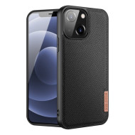 DUX DUCIS FINO Series Anti-fall PVC+PC+TPU+Nylon Combo Hybrid Phone Back Case for iPhone 13 6.1 inch - Black