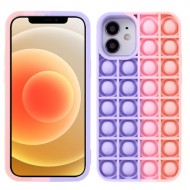 Soft Push Pop Bubble Protective Silicone Case Stress Reliever Shockproof Cover for iPhone 12 6.1 inch / iPhone 12 Pro 6.1 inch -