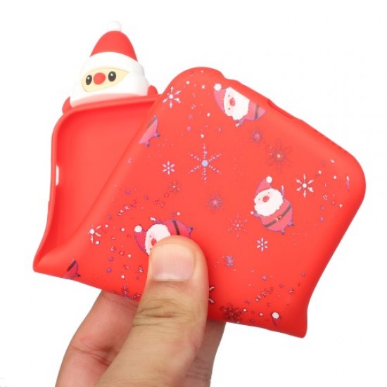 Christmas Theme 3D Doll Decor Pattern Printing TPU Phone Cover Case for iPhone X/XS - Santa Sticker Apple Cases Mobile