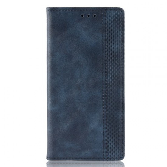 Auto-absorbed Retro PU Leather Cover for Huawei Mate 40 Lite/Maimang 9 - Blue Huawei Cases Mobile