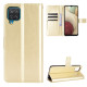 Δερμάτινη Θήκη Πορτοφόλι με Βάση Στήριξης για Samsung Galaxy M32 (Global Version) - Χρυσαφί Samsung Θήκες Κινητών