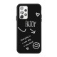 Enjoy Smile Pattern Matte TPU Case Phone Accessory for Samsung Galaxy A32 5G - Black Samsung Cases Mobile