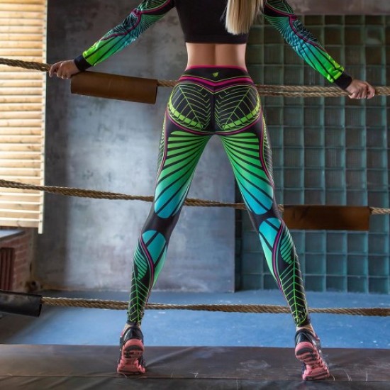 Printed Yoga Pants Women Running Fitness Leggings Tight Trouser Leggings - Pink/S Fitness - Beauty