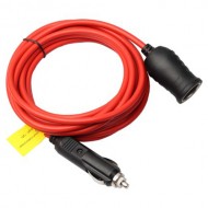 3.6M Heavy Duty Universal 12V/24V Cigarette Lighter Plug Male to Female Extension Cable with Socket 10A Fused
