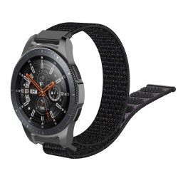 22mm Width Width R800 Loop Fastener Nylon Weaven Smart Watch Replacement Strap for Samsung Galaxy Watch 46mm - All Black 22mm Width Width R800 Loop Fastener Nylon Weaven Smart Watch Replacement Strap for Samsung Galaxy Watch 46mm - All Black