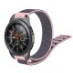 22mm Width R800 Loop Fastener Nylon Weaven Smart Watch Replacement Strap for Samsung Galaxy Watch 46mm - Grey / Pink Gadgets - Toys - Hobby