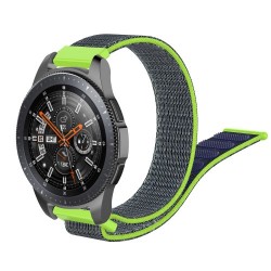 22mm Width R800 Loop Fastener Nylon Weaven Smart Watch Replacement Strap for Samsung Galaxy Watch 46mm - Blue / Green 22mm Width R800 Loop Fastener Nylon Weaven Smart Watch Replacement Strap for Samsung Galaxy Watch 46mm - Blue / Green
