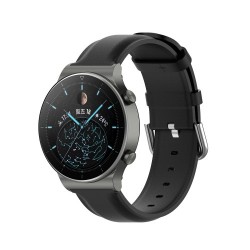 22mm Genuine Leather Watch Strap Band for Huawei Watch GT 2 Pro/Watch 3/Watch 3 Pro - Black 22mm Genuine Leather Watch Strap Band for Huawei Watch GT 2 Pro/Watch 3/Watch 3 Pro - Black