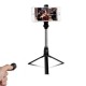 TX-10 Selfie Stick Tripod Extendable Bluetooth Selfie Stick with Remote Control - Pink Holders & Docks