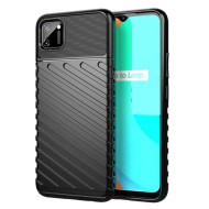Thunder Series Twill Texture TPU Protection Case for Realme C11 - Black