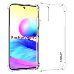ENKAY Anti-slip Strip Design 4 Corners Θήκη Σιλικόνης TPU Ενισχυμένη για Xiaomi Redmi Note 10 5G / Poco M3 Pro 5G / 4G - Διάφανο