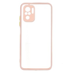 Ultra Clear TPU + Acrylic Hybrid Phone Case for Xiaomi Redmi Note 10 4G/5G/Note 10S - Pink