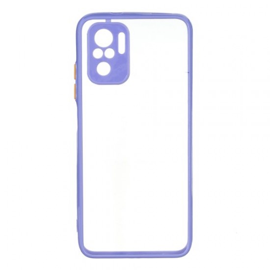 Ultra Clear TPU + Acrylic Hybrid Phone Case for Xiaomi Redmi Note 10 4G/5G/Note 10S - Purple XIAOMI Cases Mobile