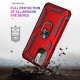 Anti-drop PC + TPU Combo Hybrid Phone Shell with Ring Kickstand for Xiaomi Redmi Note 10 5G - Red XIAOMI Cases Mobile