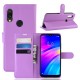 Litchi Skin Wallet Leather Stand Case for Xiaomi Redmi 7 / Redmi Y3 - Purple XIAOMI Cases Mobile