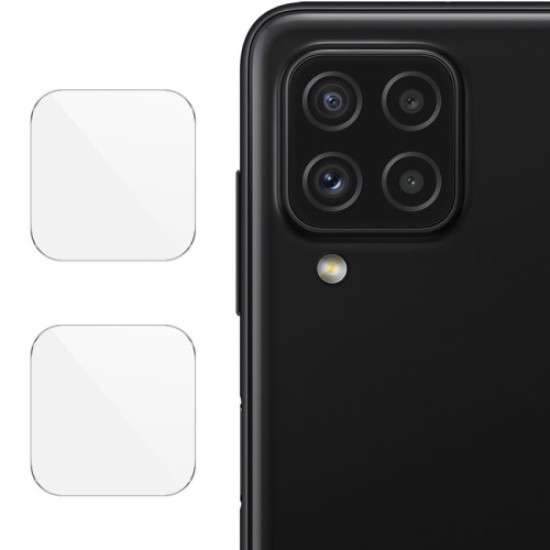IMAK 2Pcs/Pack High Definition Scratch Resistant Tempered Glass Camera Lens Protector for Samsung Galaxy A22 4G (EU Version) Samsung Screen Protectors