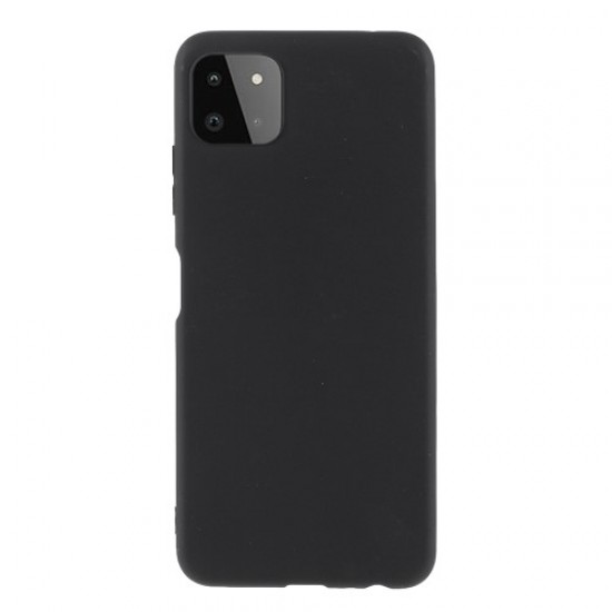 Double-sided Matte TPU Mobile Phone Case Protector Cover for Samsung Galaxy A22 5G (EU Version) - Black Samsung Cases Mobile
