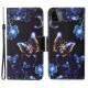 Cross Texture PU Leather Phone Case with Pattern Printing for Samsung Galaxy A22 5G (EU Version) - Butterfly Samsung Cases Mobile