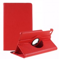 Swiveling Stand Design Litchi Texture Leather Tablet Cover Case for Samsung Galaxy A7 Lite 8.7-inch T220 / T225 - Red