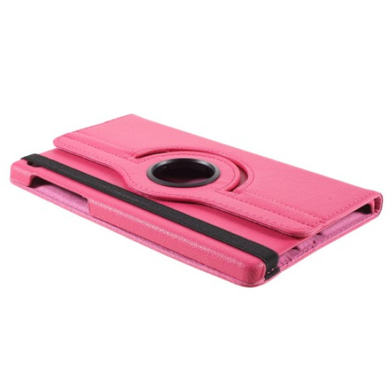 Swiveling Stand Design Litchi Texture Leather Tablet Cover Case for Samsung Galaxy A7 Lite 8.7-inch T220 / T225 - Rose Samsung Cases Mobile Tablet