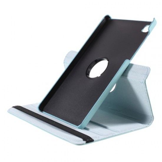 Swiveling Stand Design Litchi Texture Leather Tablet Cover Case for Samsung Galaxy A7 Lite 8.7-inch T220 / T225 - Light Blue Samsung Cases Mobile Tablet