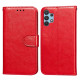 Dual-sided Magnetic Clasp Leather Wallet Stand Phone Case Shell for Samsung Galaxy A32 4G (EU Version) - Red Samsung Cases Mobile