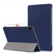 Tablet PU Leather Case Tri-fold Stand Case for iPad Pro 11-inch (2021)/(2020)/(2018)/Air (2020) - Blue