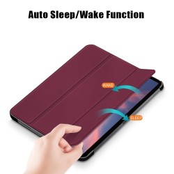 Tablet PU Leather Case Tri-fold Stand Case for iPad Pro 11-inch (2021)/(2020)/(2018)/Air (2020) - Wine Red Tablet PU Leather Case Tri-fold Stand Case for iPad Pro 11-inch (2021)/(2020)/(2018)/Air (2020) - Wine Red