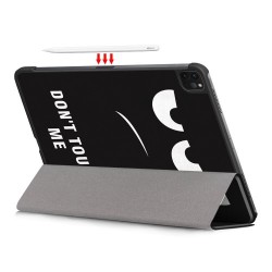 Tri-fold Stand Pattern Printing PU Leather Smart Tablet Cover Case for iPad Pro 11-inch (2021)/(2020)/(2018)/Air (2020) - Angry Face Tri-fold Stand Pattern Printing PU Leather Smart Tablet Cover Case for iPad Pro 11-inch (2021)/(2020)/(2018)/Air (2020) - Angry Face