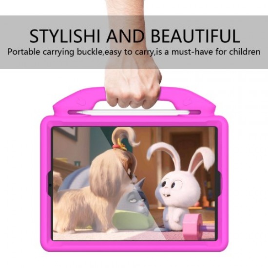 Shockproof Thumb Kickstand EVA Tablet Case for iPad 10.2 (2020)(2019)/iPad Pro 10.5-inch (2017)/iPad Air 10.5 inch (2019)/iPad Pro 11-inch (2018) - Rose Apple Cases Tablet