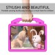 Shockproof Thumb Kickstand EVA Tablet Case for iPad 10.2 (2020)(2019)/iPad Pro 10.5-inch (2017)/iPad Air 10.5 inch (2019)/iPad Pro 11-inch (2018) - Rose Apple Cases Tablet