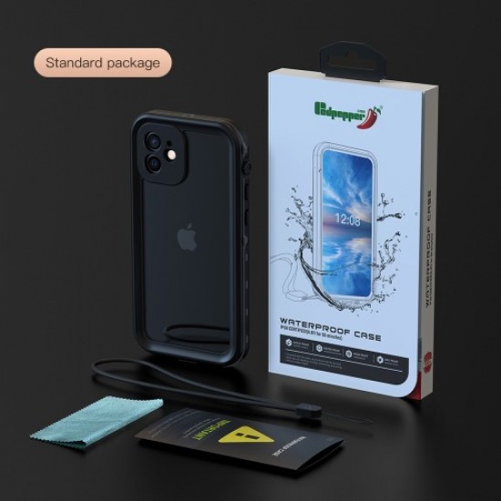 REDPEPPER Dot+ Series Transparent IP68 Waterproof PC+TPU Case Phone Covering for iPhone 12 - White Apple Cases Mobile