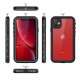 REDPEPPER Dot+ Series IP68 Waterproof Case Phone Covering Clear Back for iPhone 11 6.1 inch - All Black Apple Cases Mobile