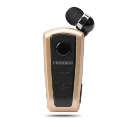 FINEBLUE F910 Flex Incoming Calling Vibration Bluetooth Headset - Gold FINEBLUE F910 Flex Incoming Calling Vibration Bluetooth Headset - Gold