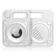 Θήκη Σιλικόνης TPU Σχέδιο Πανκ για Apple AirTag - Λευκό