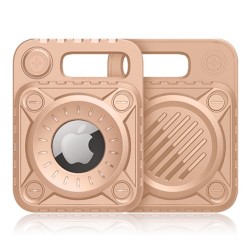 Θήκη Σιλικόνης TPU Σχέδιο Πανκ για Apple AirTag - Ροζ