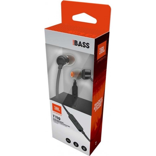 JBL T110 In-Ear Headset 3,5mm JBLT110BLK - Black Headsets