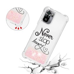 For Xiaomi Redmi Note 10 4G/Note 10S Quicksand Pattern Printing Shockproof TPU Protector Cover - Never Stop Dreaming For Xiaomi Redmi Note 10 4G/Note 10S Quicksand Pattern Printing Shockproof TPU Protector Cover - Never Stop Dreaming