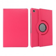 360° Swiveling Stand Design Litchi Texture Leather Case for Lenovo Tab M10 Plus - Rose