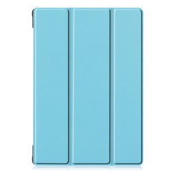 Stylish Tri-fold Leather Cover for Lenovo Tab M10 FHD REL TB-X605FC - Baby Blue