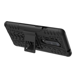 Θήκη Σιλικόνης TPU με Πλαστικό και Βάση Στήριξης για OnePlus 8 Pro - Μαύρο Θήκη Σιλικόνης TPU με Πλαστικό και Βάση Στήριξης για OnePlus 8 Pro - Μαύρο