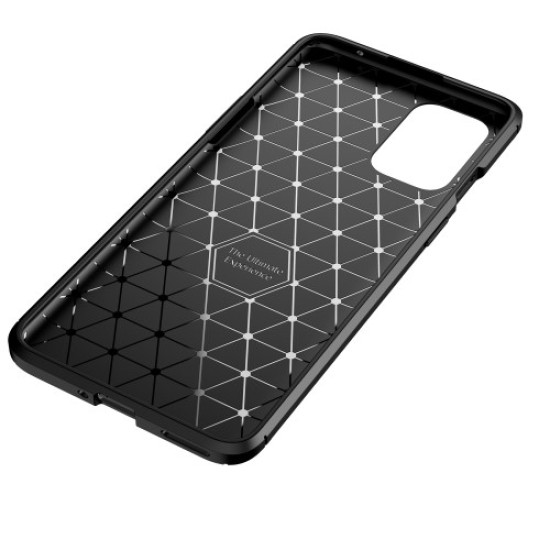 Θήκη Σιλικόνης TPU Carbon Fiber Brushed για OnePlus 8T - Μαύρο OnePlus Θήκες Κινητών