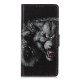 Printing Skin PU Leather Cover Protective Shell for OnePlus Nord - Fierce Wolf OnePlus Mobile Cases