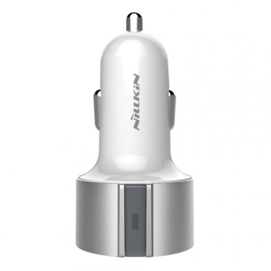 NILLKIN Vigor Dual USB 17W 3.4A Car Charger for iPhone iPad Samsung LG - Silver Color Cables Adapters & Chargers