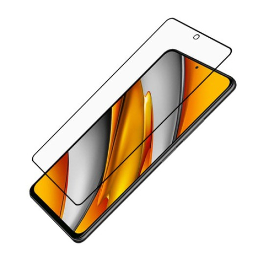 Full Screen Coverage Silk Printing Anti-spy Tempered Glass Protector Film (Side Glue) for Xiaomi Poco F3 XIAOMI Screen Protectors